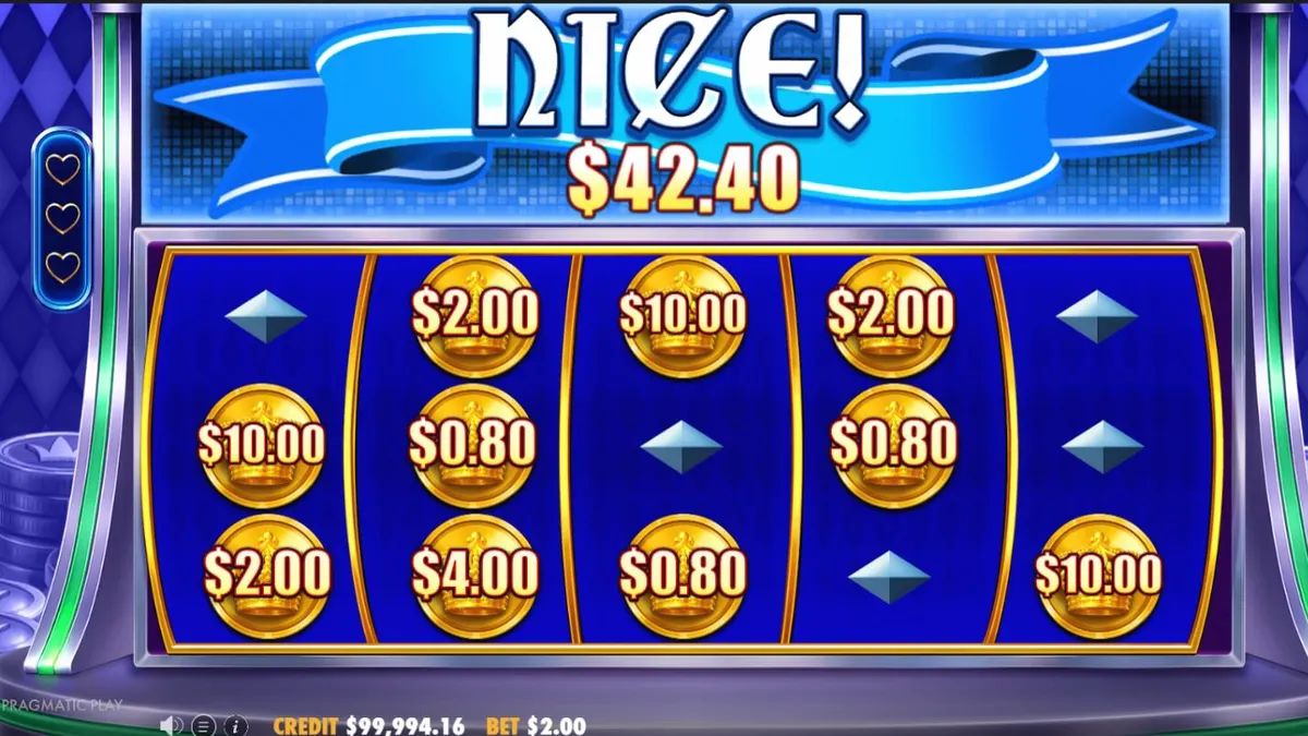 Interface do jogo de slot Joker's Jewels Hold & Spin com tema de circo e pedras preciosas